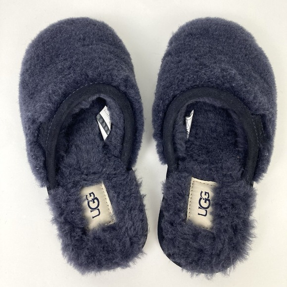 UGG NEW Fluffette Shearling Slide Slippers True Navy Women's Sz 6 Comfy 1102594 - Picture 5 of 8